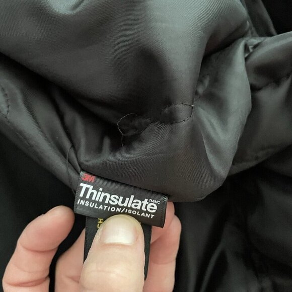 ANCHOR UNIFORM Long Trench Coat Womens 2 Tall Thinsulate Removable Lining Black - Picture 14 of 16